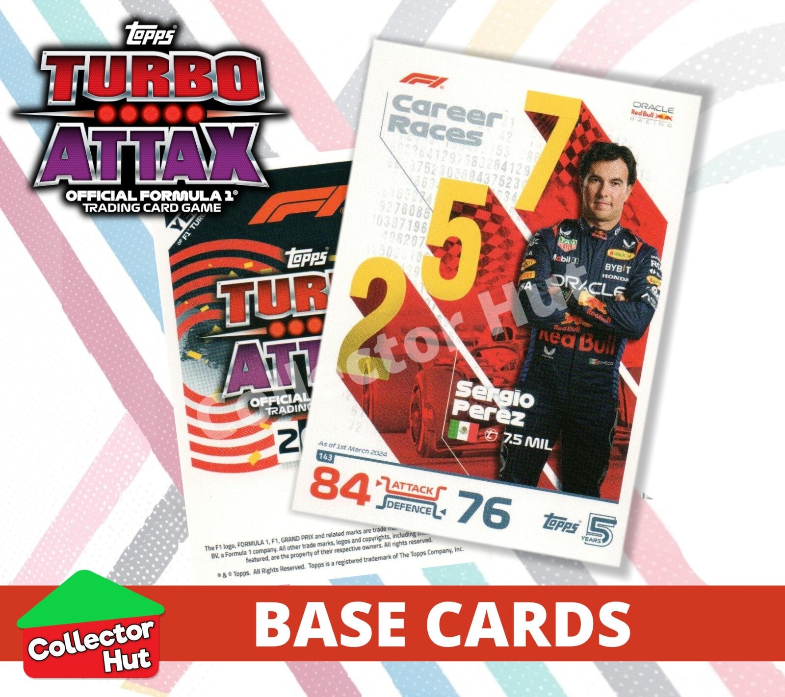 Topps Turbo Attax Formula 1 F1 2024 #1-166 Base Cards YOU CHOOSE