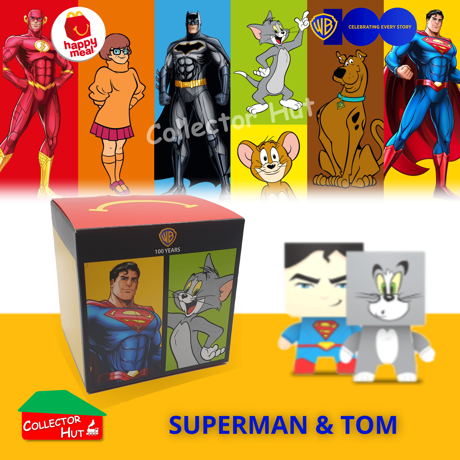 McDonald's Happy Meal WB Warner Brothers 100th Year Anniversary DC Tin Head Toys