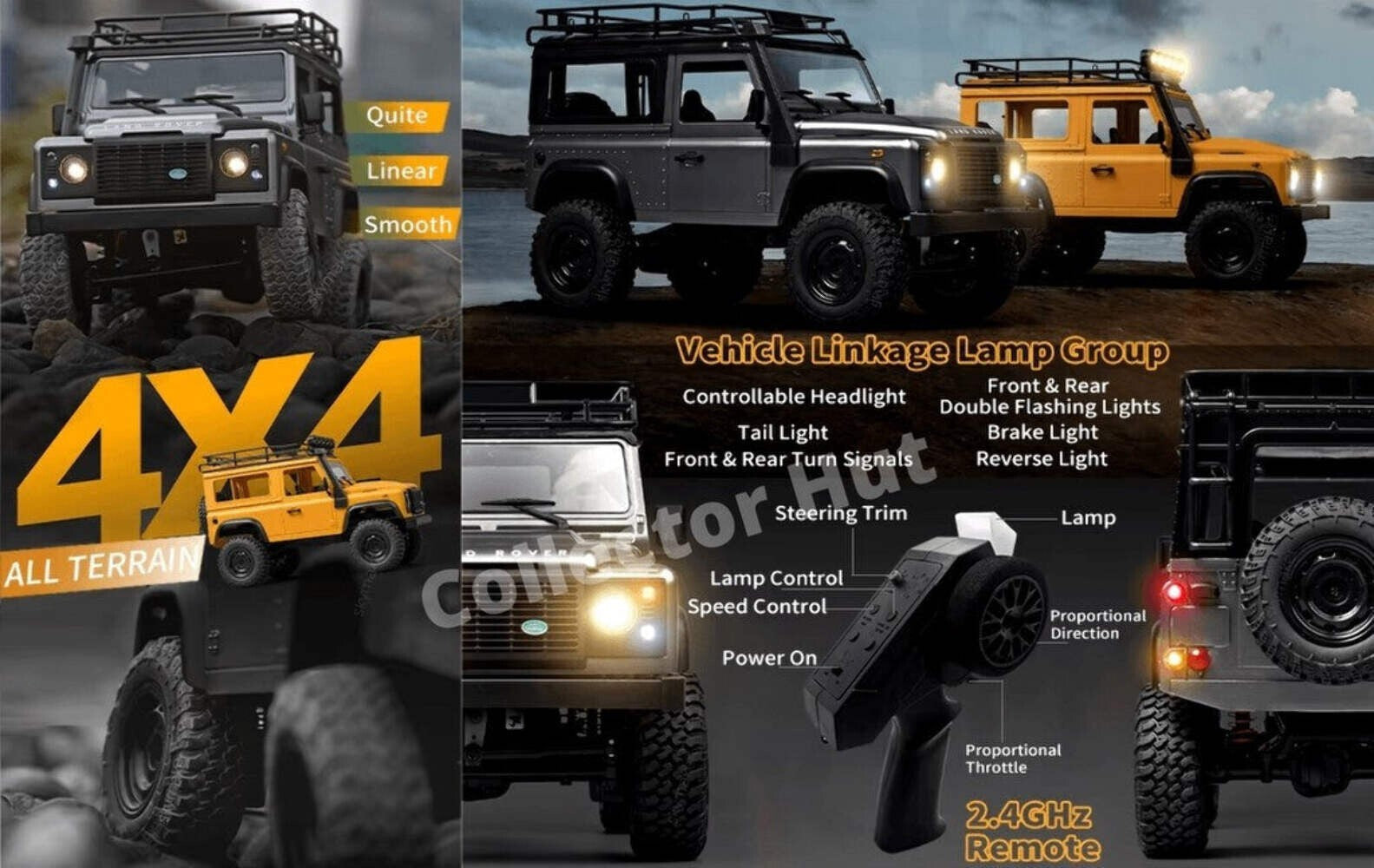 MN90 MN98 MN99S RC Truck 1:12 Scale Land Rover DEFENDER 90 Rock Crawler