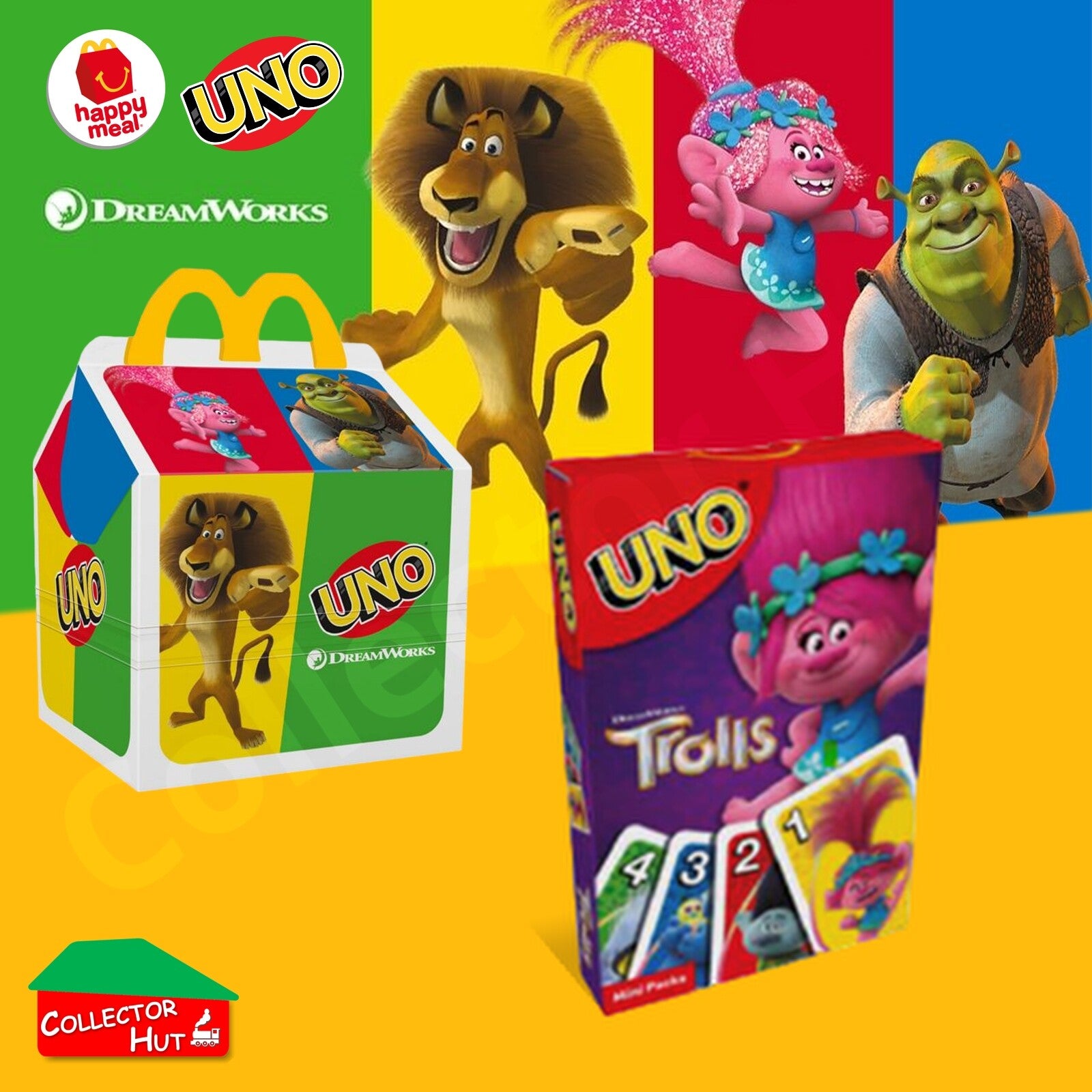 McDonald's Happy Meal Uno Playing Cards Dreamworks Edition