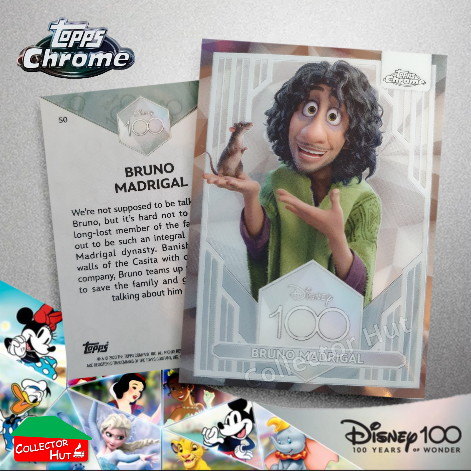 Disney 100 Topps Chrome 2023 Base Cards 1-100 Pick Singles to Complete Your Set