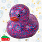Novelty Rubber Ducks GLITTER 5cm Assorted Characters Designs
