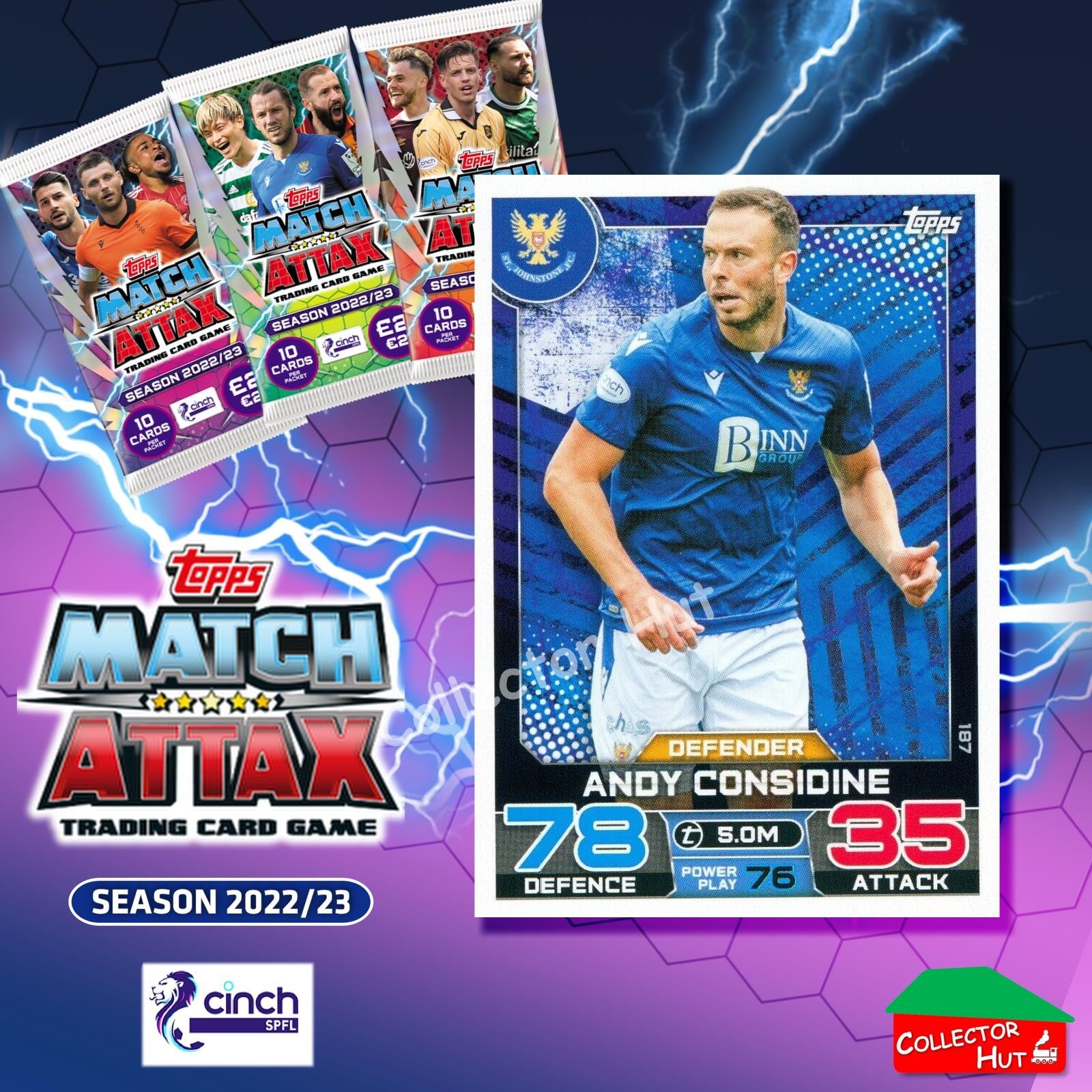 TOPPS MATCH ATTAX SPFL 2022/23 #163-264 Choose Your Card
