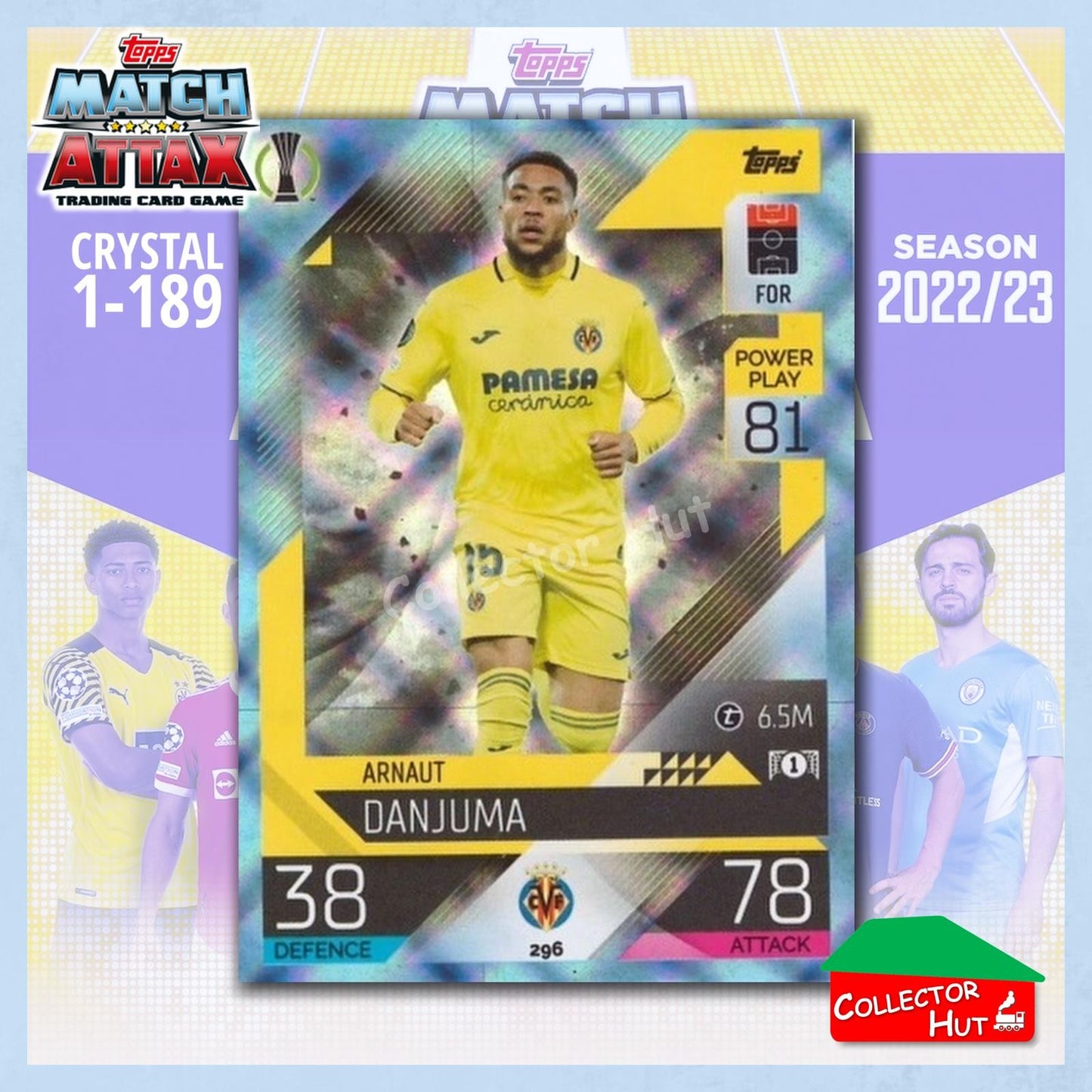 Topps Match Attax Europa Champions League 2022/23 Crystal Parallel Cards 190-387