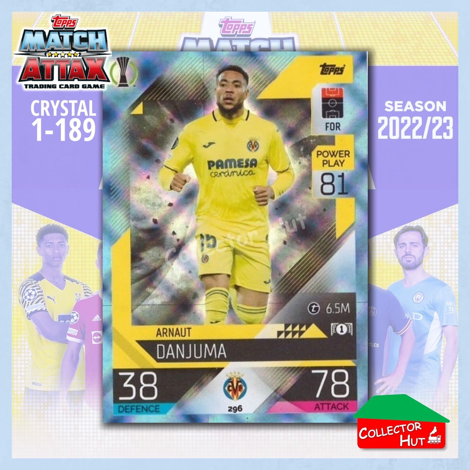 Topps Match Attax Europa Champions League 2022/23 Crystal Parallel Cards 190-387