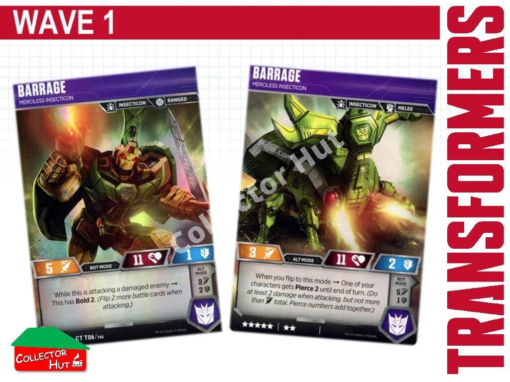 Transformers TCG CHARACTER Trading Cards All Waves