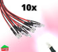 LED Light Bulbs DC 12v Pre-Wired Waterproof 3mm 5mm 10 Pack 20cm RC Cars Trucks