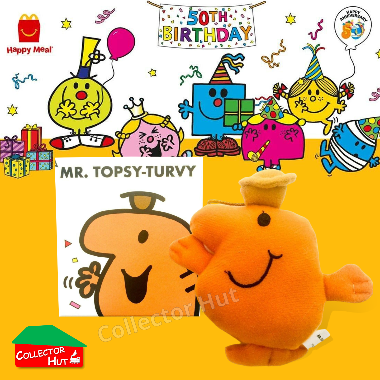 McDonalds Happy Meal Mr Men Little Miss 2024 & 2021 50th Anniversary Plush Toys