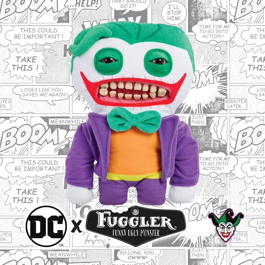 Fuggler x DC Justice League Batman Joker Superman Harley Ugly Plush Toys