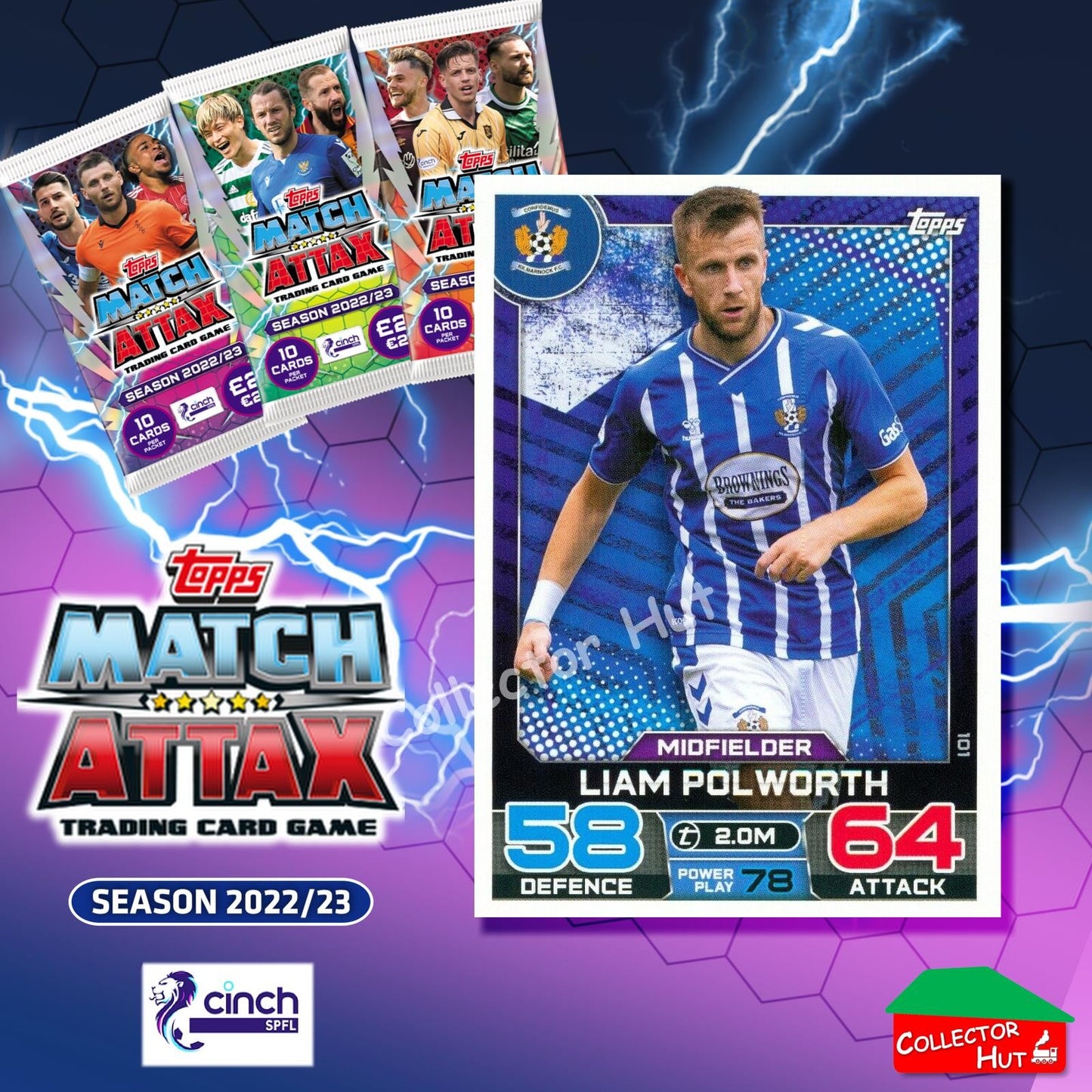 TOPPS MATCH ATTAX SPFL 2022/23 #1-162 Choose Your Card