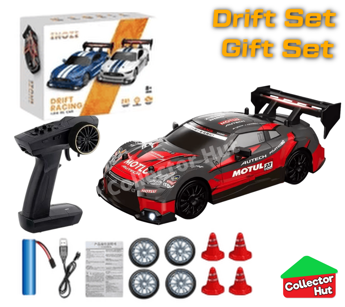 Drift RC Car 1:24 Scale High Speed Remote Control 4WD 2.4Ghz GIFT BOXED