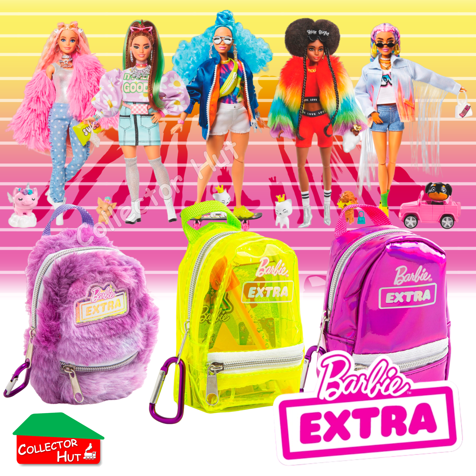 Barbie Extra Stationery Backpack Surprise 3 Colours to Choose From