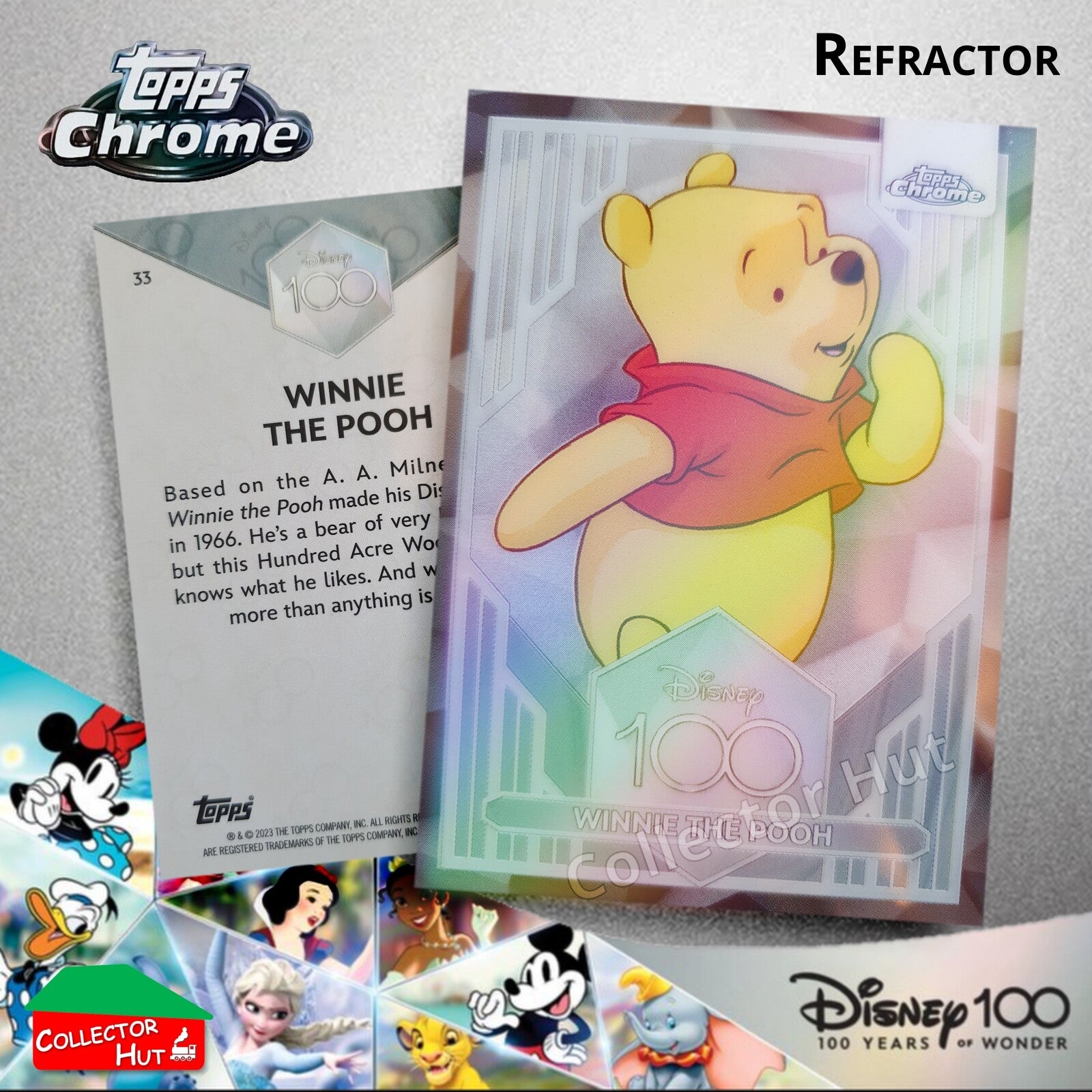 Disney 100 Topps Chrome 2023 REFRACTOR Cards 1-100 Pick Singles