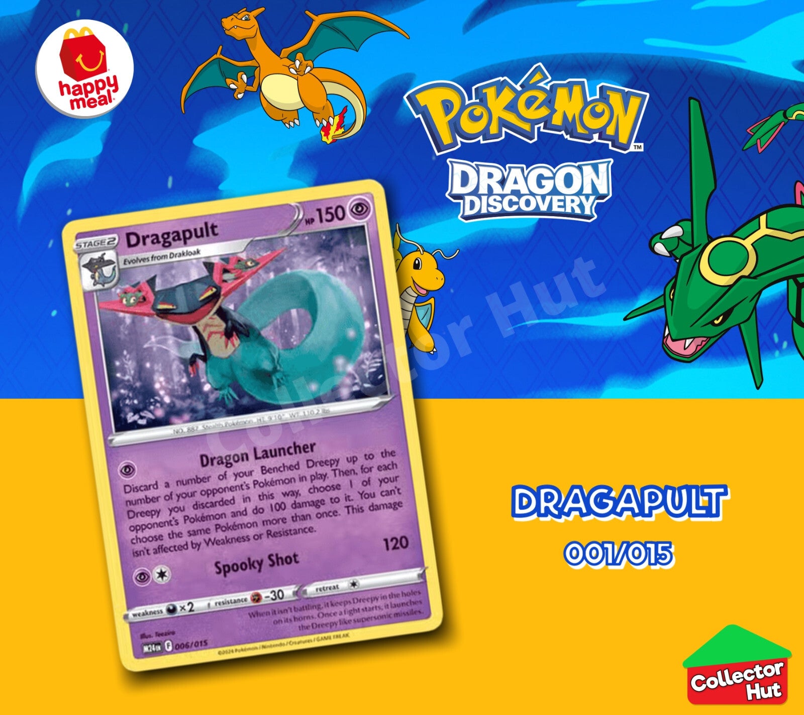 McDonalds Pokémon 2025 Dragon Discovery Card Collection Happy Meal