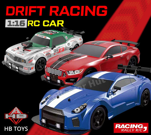 Drift RC Car 1:16 Scale High Speed LED Lights Smoke Effect 4WD 2.4Ghz GIFT BOXED