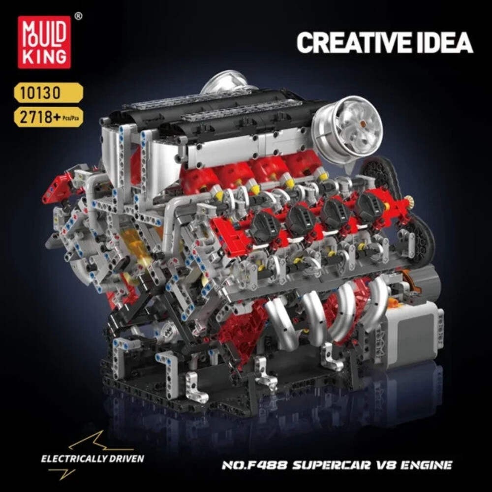 Mould King Technology Motorized Engine Building Block Model Sets
