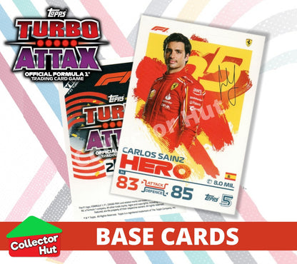 Topps Turbo Attax Formula 1 F1 2024 #1-166 Base Cards YOU CHOOSE