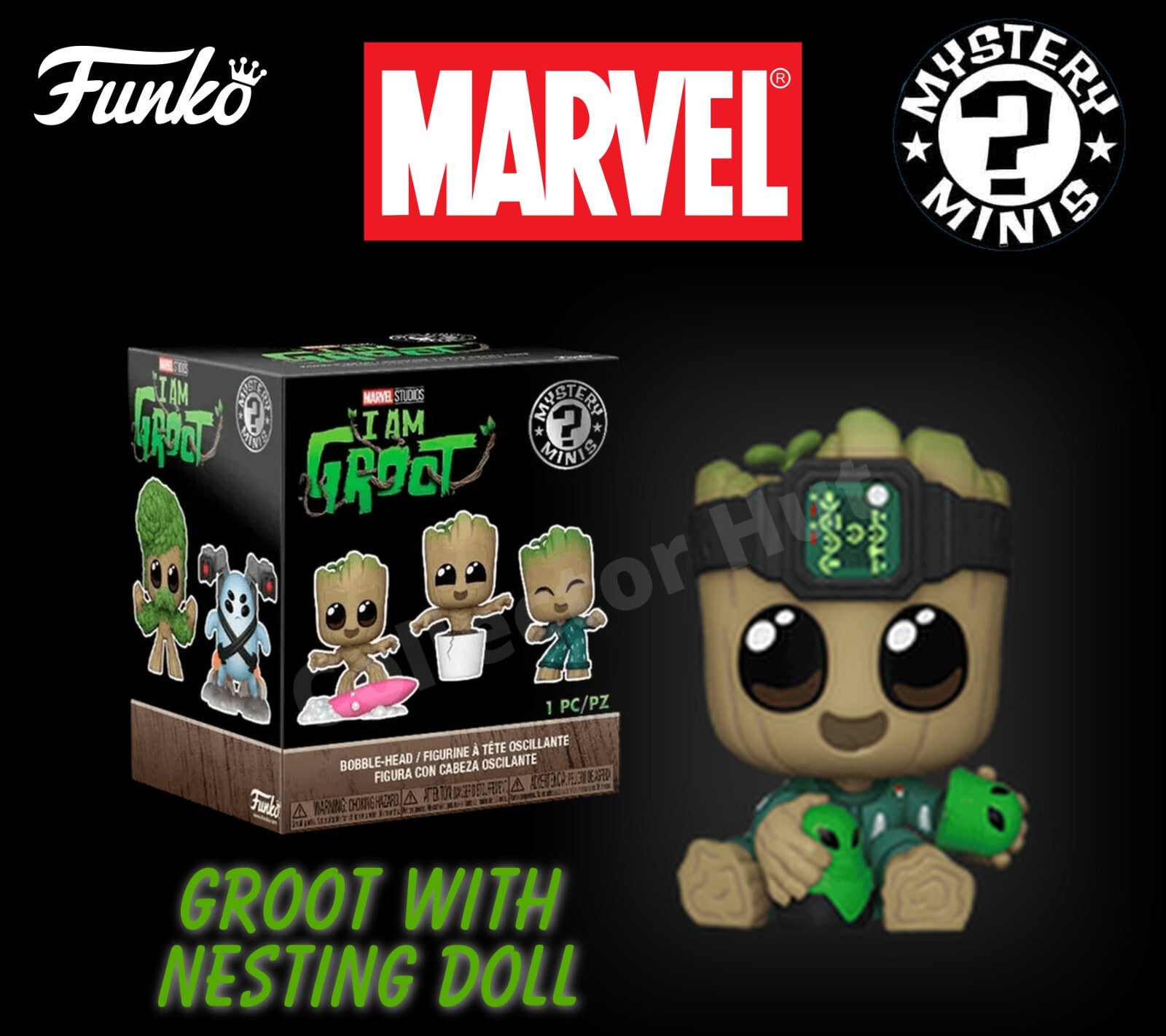 Funko Marvel Mystery Minis I am Groot Bobblehead Figures Guaridans of the Galaxy