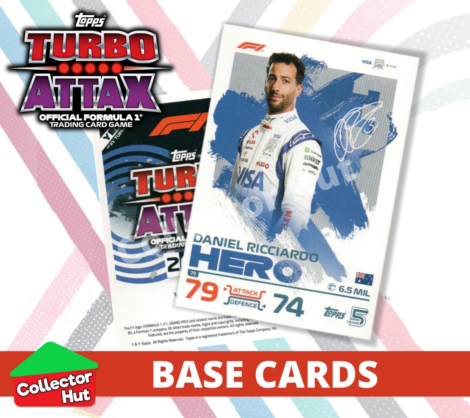 Topps Turbo Attax Formula 1 F1 2024 #1-166 Base Cards YOU CHOOSE