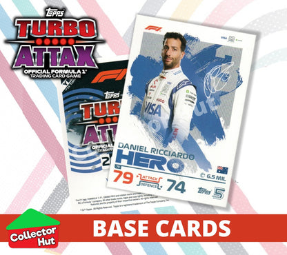 Topps Turbo Attax Formula 1 F1 2024 #1-166 Base Cards YOU CHOOSE