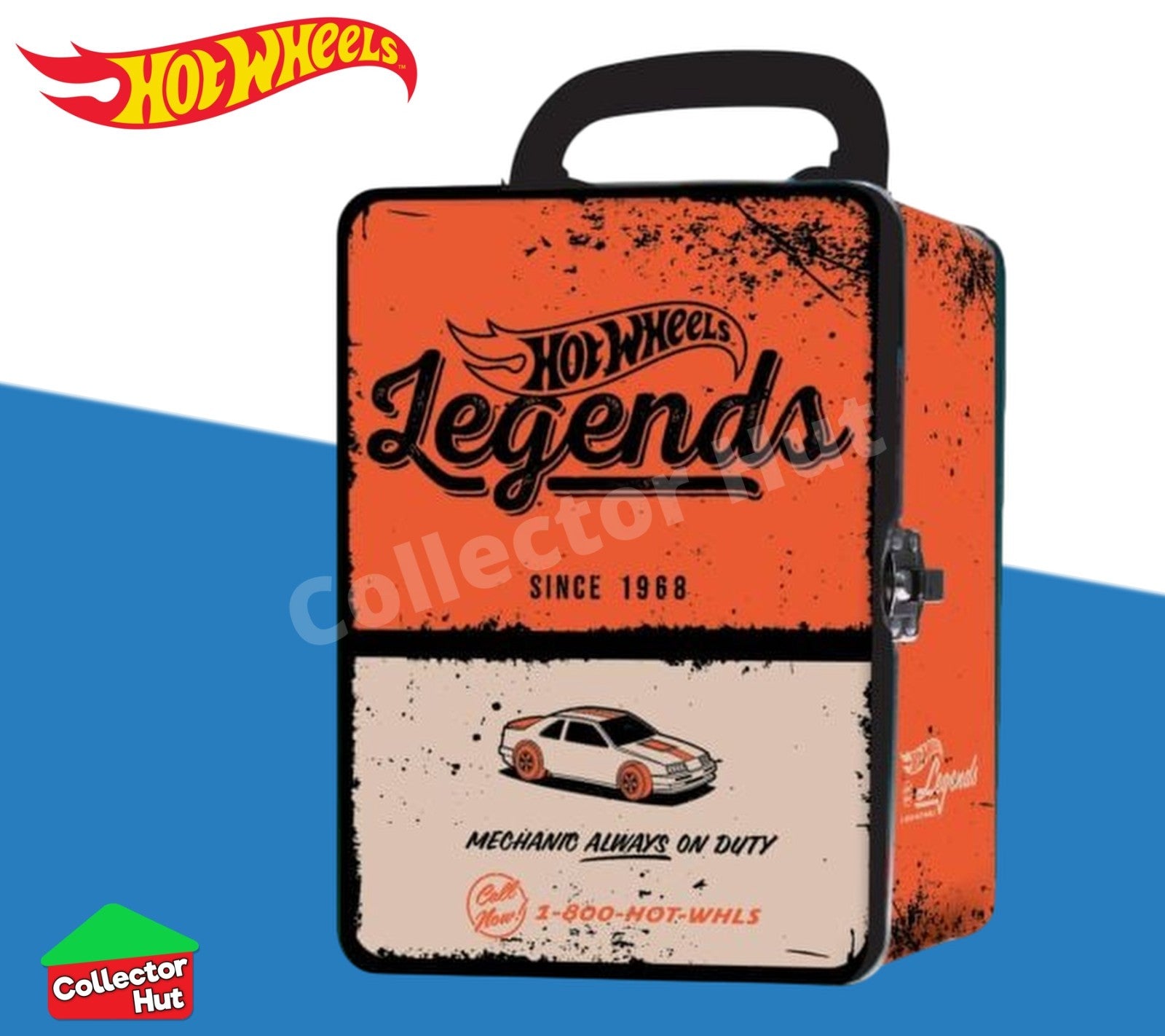 Hot Wheels Die Cast Tin Storage Carry Case for 18 Cars OFFICIAL BRAND