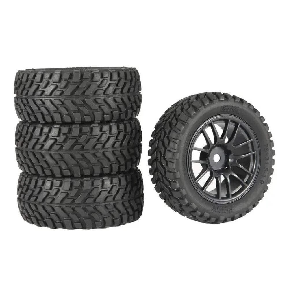 RC Model Wheels Tyres 12mm Hub 75mm x 32mm 46g 4pcs Set Car Truck