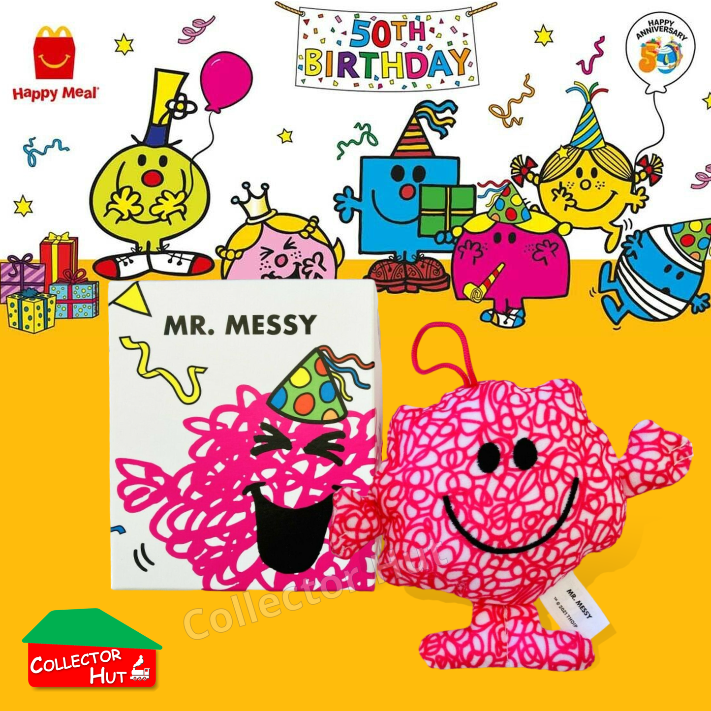 McDonalds Happy Meal Mr Men Little Miss 2024 & 2021 50th Anniversary Plush Toys
