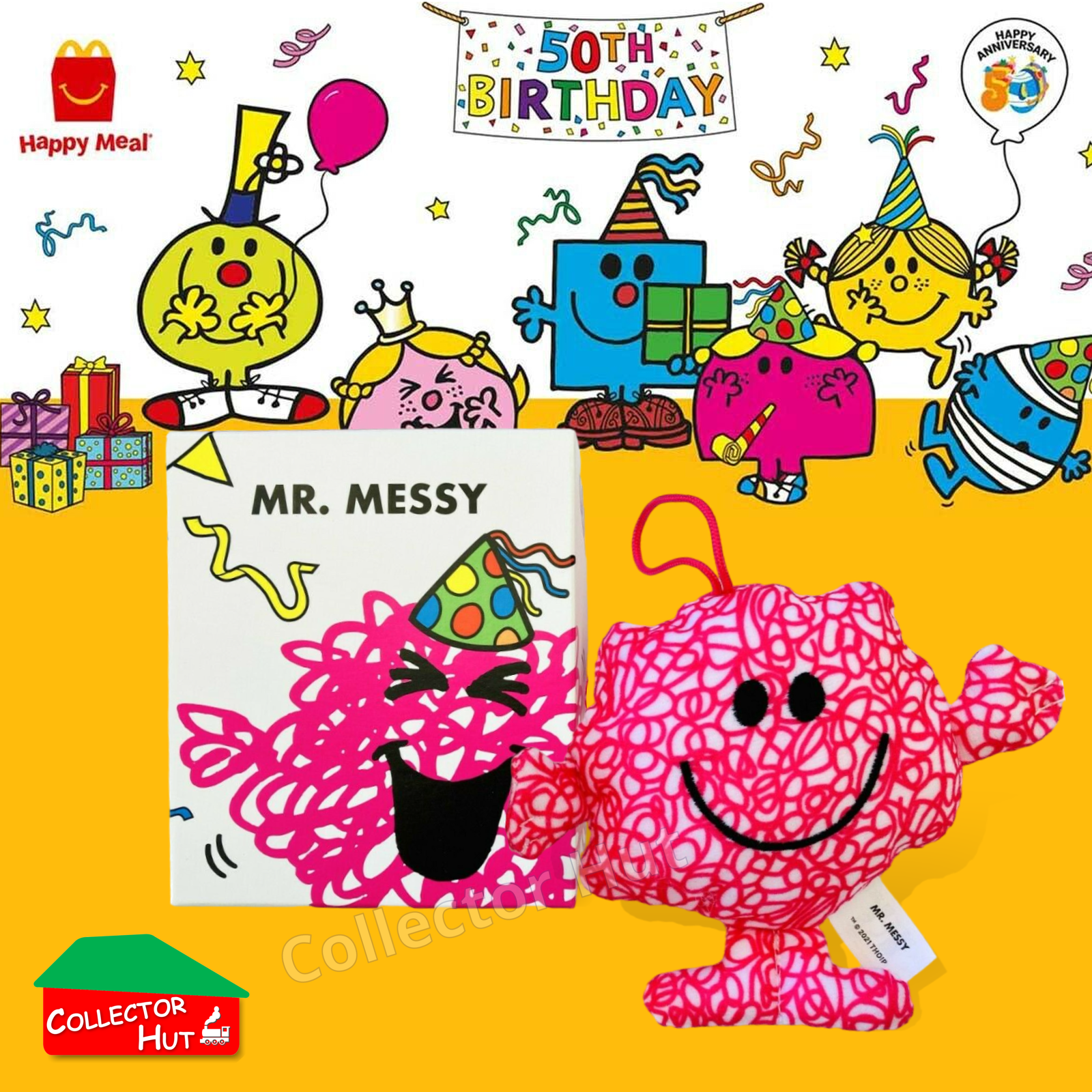 McDonalds Happy Meal Mr Men Little Miss 2024 & 2021 50th Anniversary Plush Toys