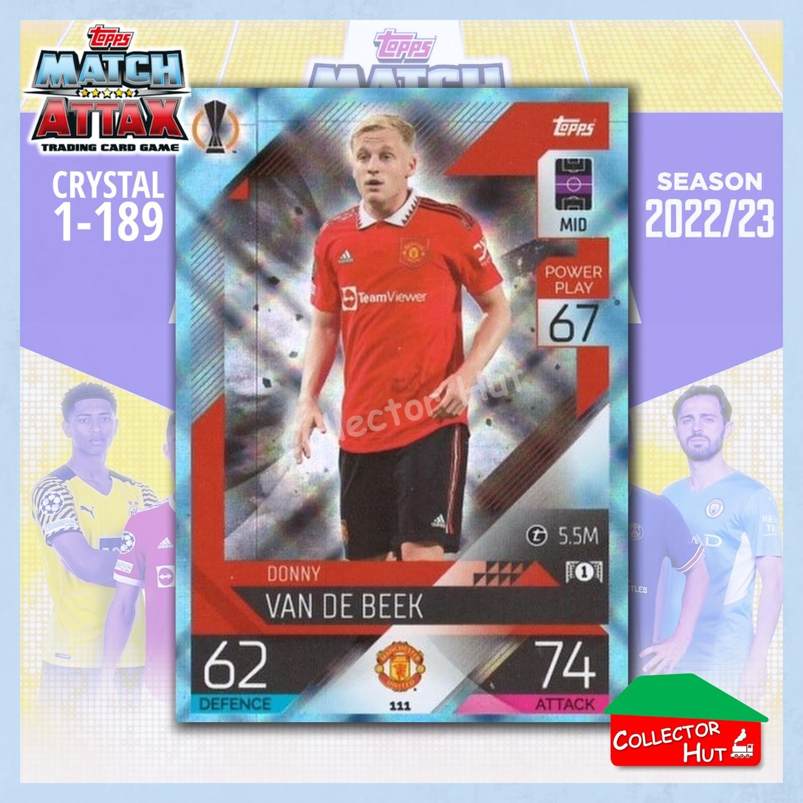 Topps Match Attax Europa Champions League 2022/23 Crystal Parallel Cards 1-189