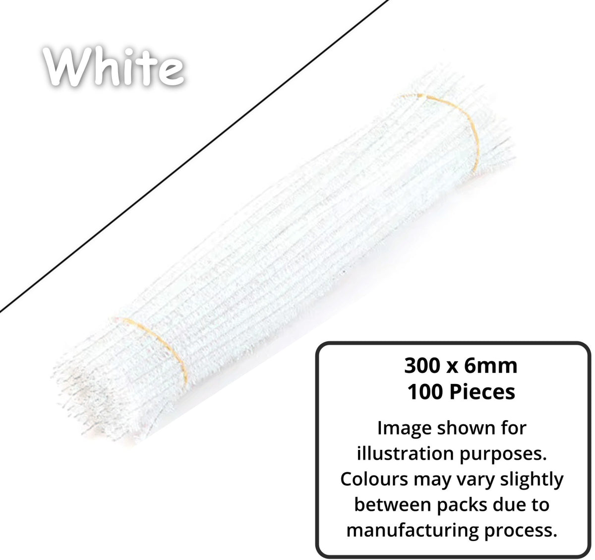 Chenille Craft Stems Pipe Cleaners GLITTER CHRISTMAS 100pcs 30cm x 6mm