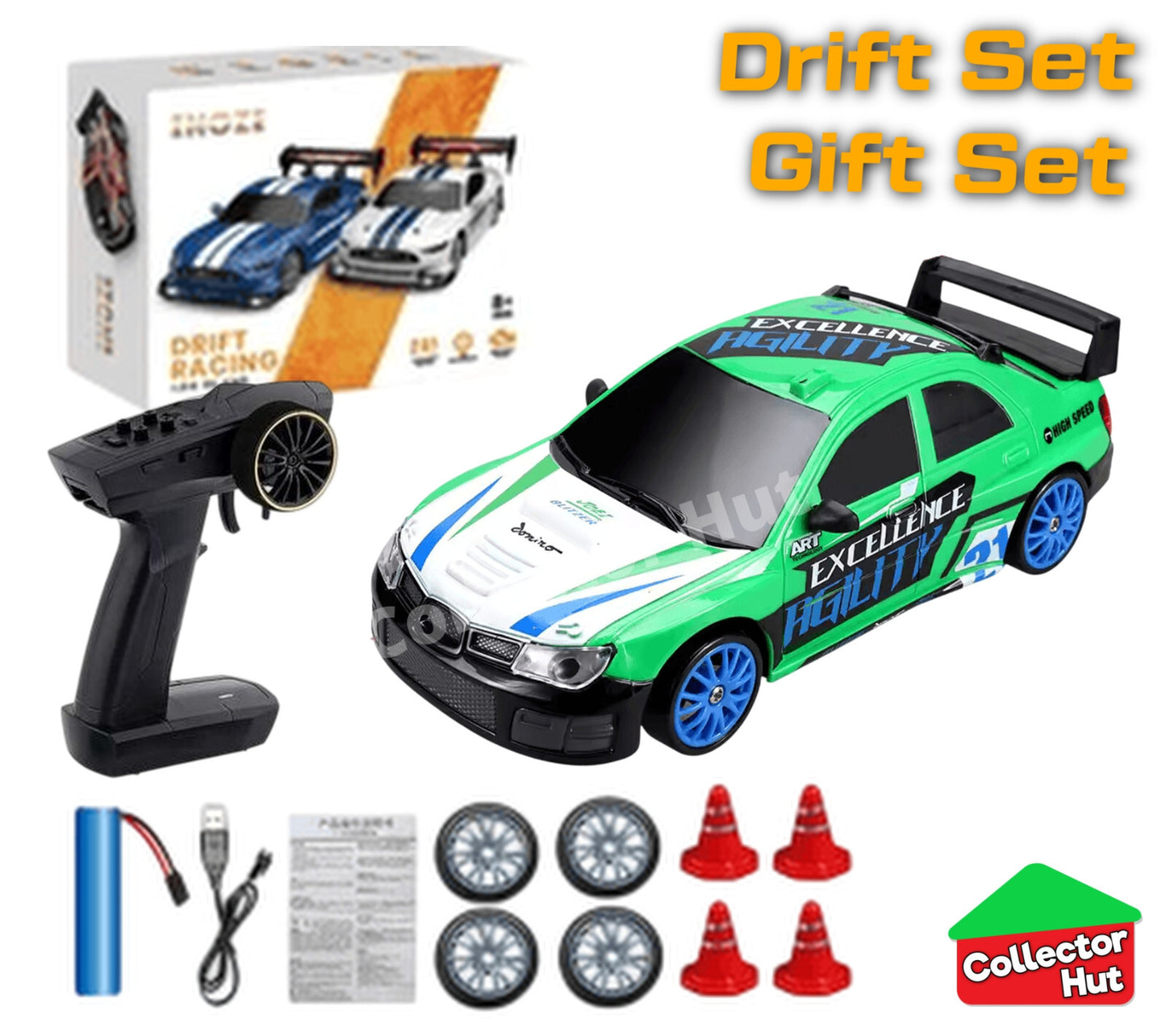 Drift RC Car 1:24 Scale High Speed Remote Control 4WD 2.4Ghz GIFT BOXED