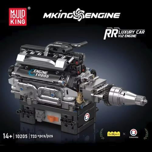 Mould King Technology Motorized Engine Building Block Model Sets