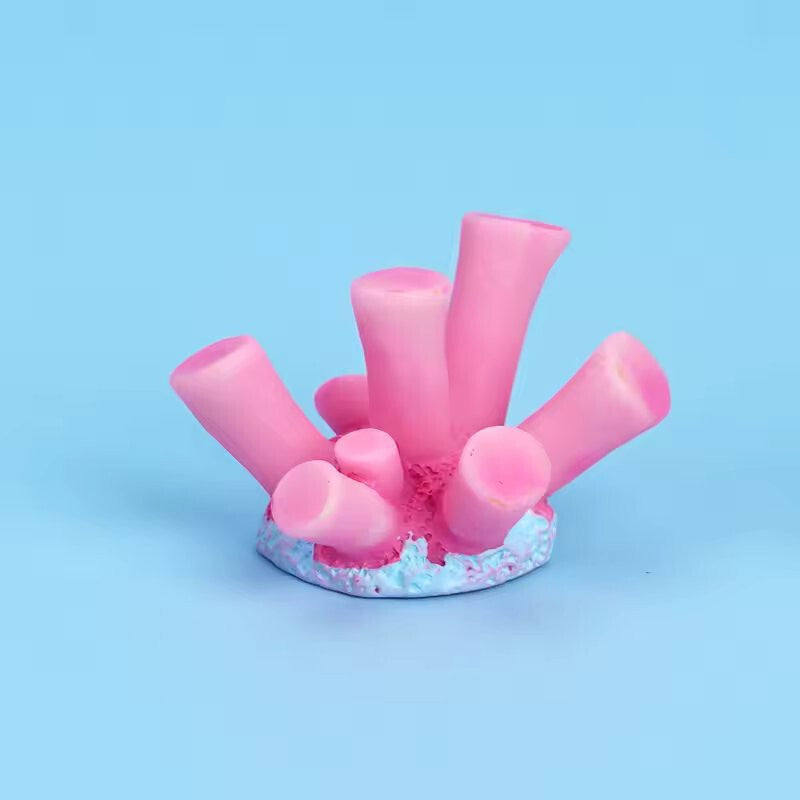 Mini Aquarium Medium Decorations Natural Coral Plants