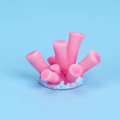 Mini Aquarium Medium Decorations Natural Coral Plants