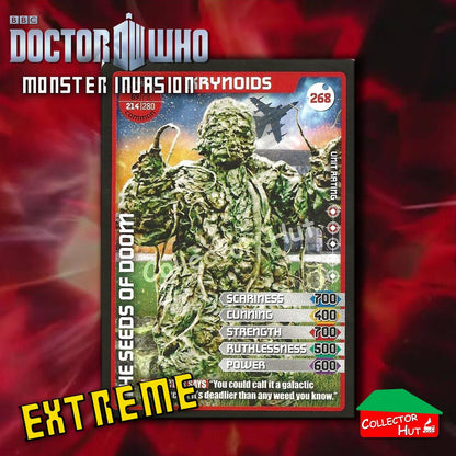 DOCTOR WHO Monster Invasion EXTREME Cards 166-344 New Fresh & Sleeved YOU CHOOSE