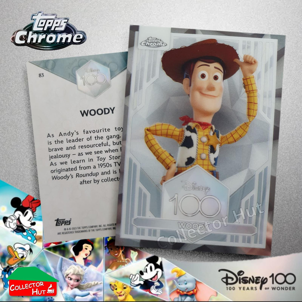 Disney 100 Topps Chrome 2023 Base Cards 1-100 Pick Singles to Complete Your Set