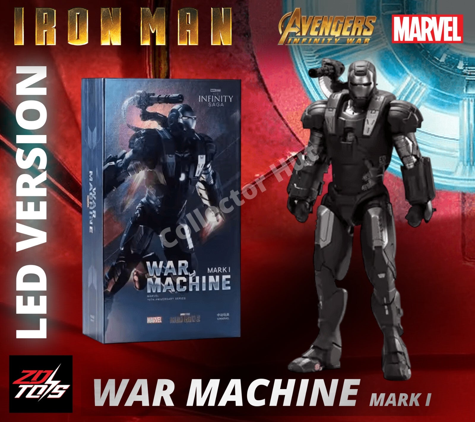 Iron Man Marvel Action Figures 1:10 Scale Avengers Infinity Saga LED VERSION