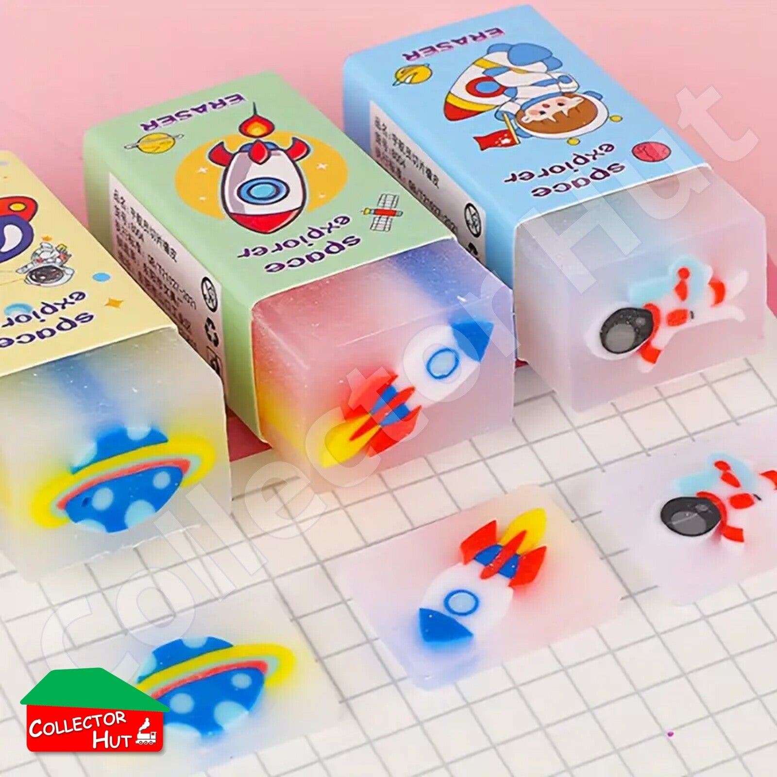 Novelty Sandwich Erasers 3pcs 5pcs 6pcs School Gift Party Bag Stocking Fillers