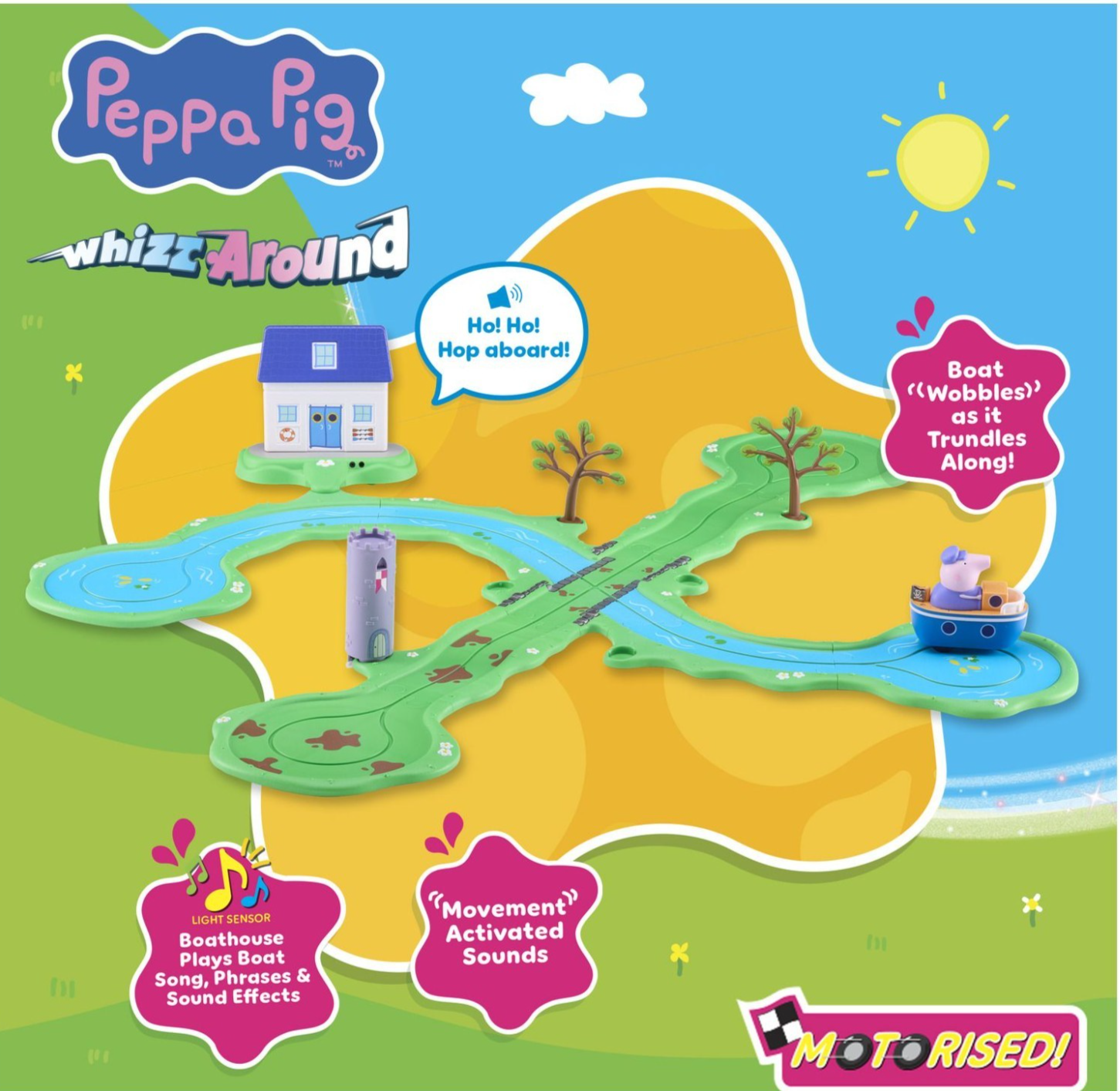 Peppa Pig Whizz Around Bobbing Along Boat Set
