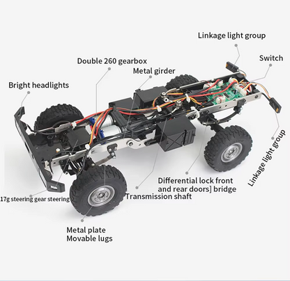 LDR LD1201 RC Truck Off Road Crawler High Spec 1:12 Scale 2.4Ghz 4WD
