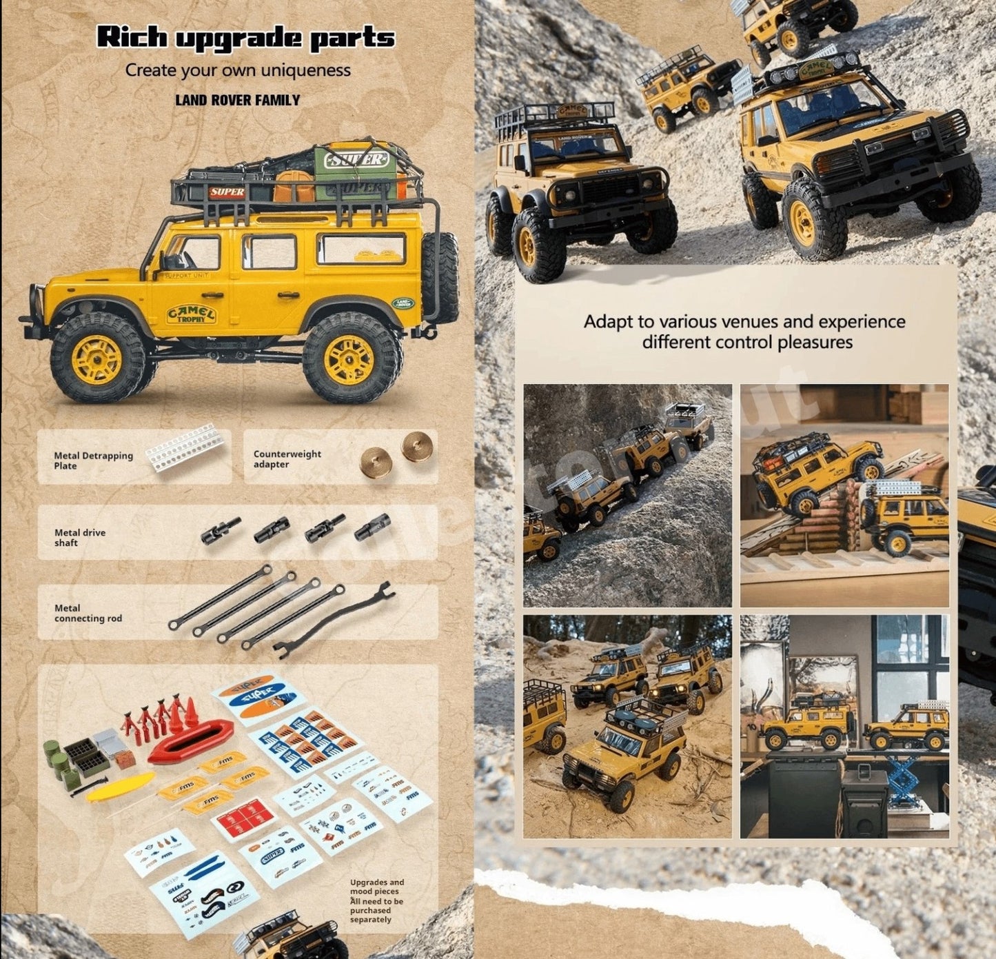 FMS FCX24M Land Rover 1:24 Rock Crawler Camel Trophy Edtion LICENSED