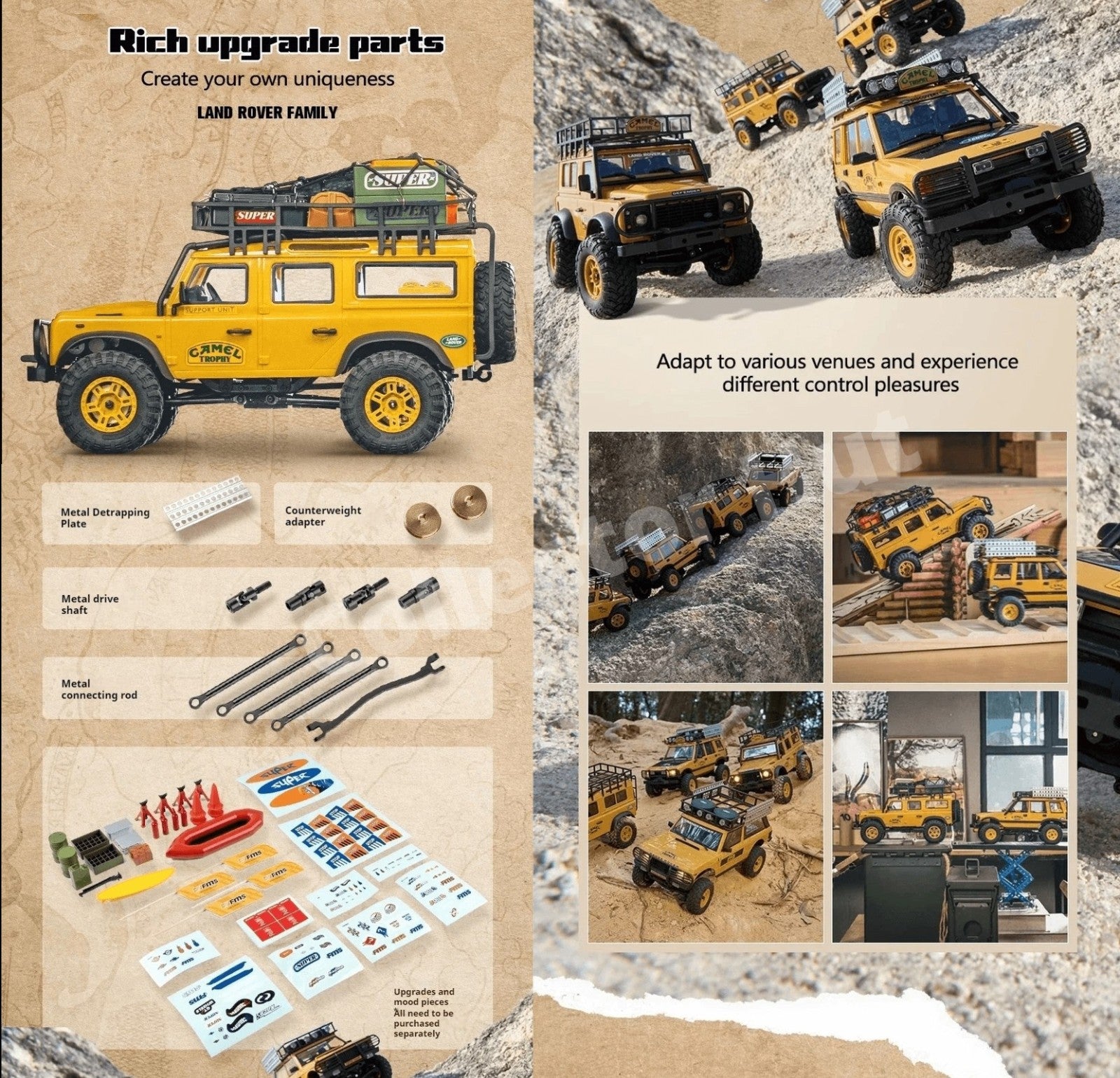 FMS FCX24M Land Rover 1:24 Rock Crawler Camel Trophy Edtion LICENSED