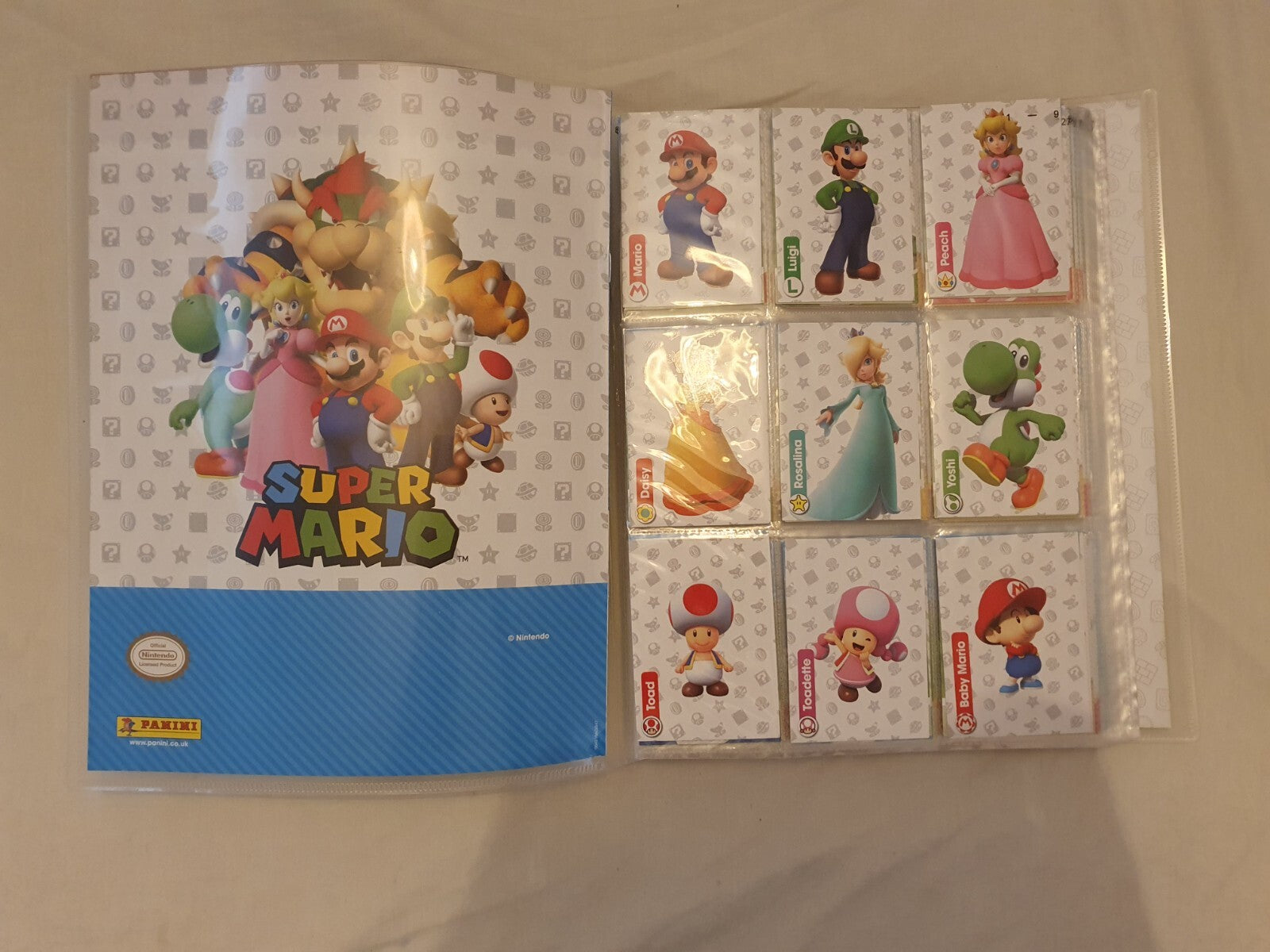 PANINI Super Mario Trading Cards COMPLETE BASE SET with Puzzle Cards