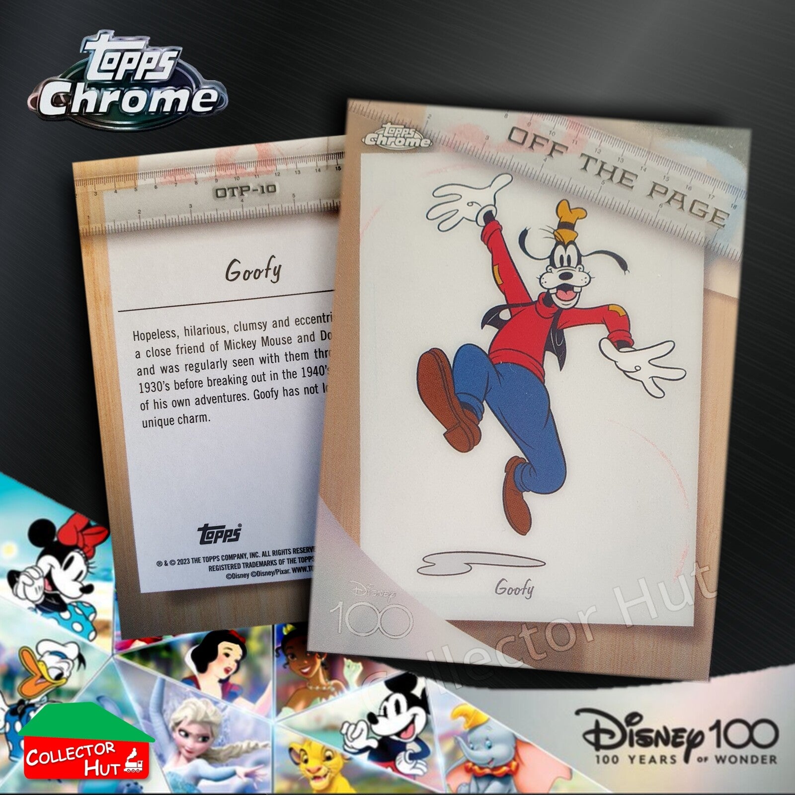 Disney 100 Topps Chrome 2023 RARE CARDS Off the Page Iconic Moments Stitch