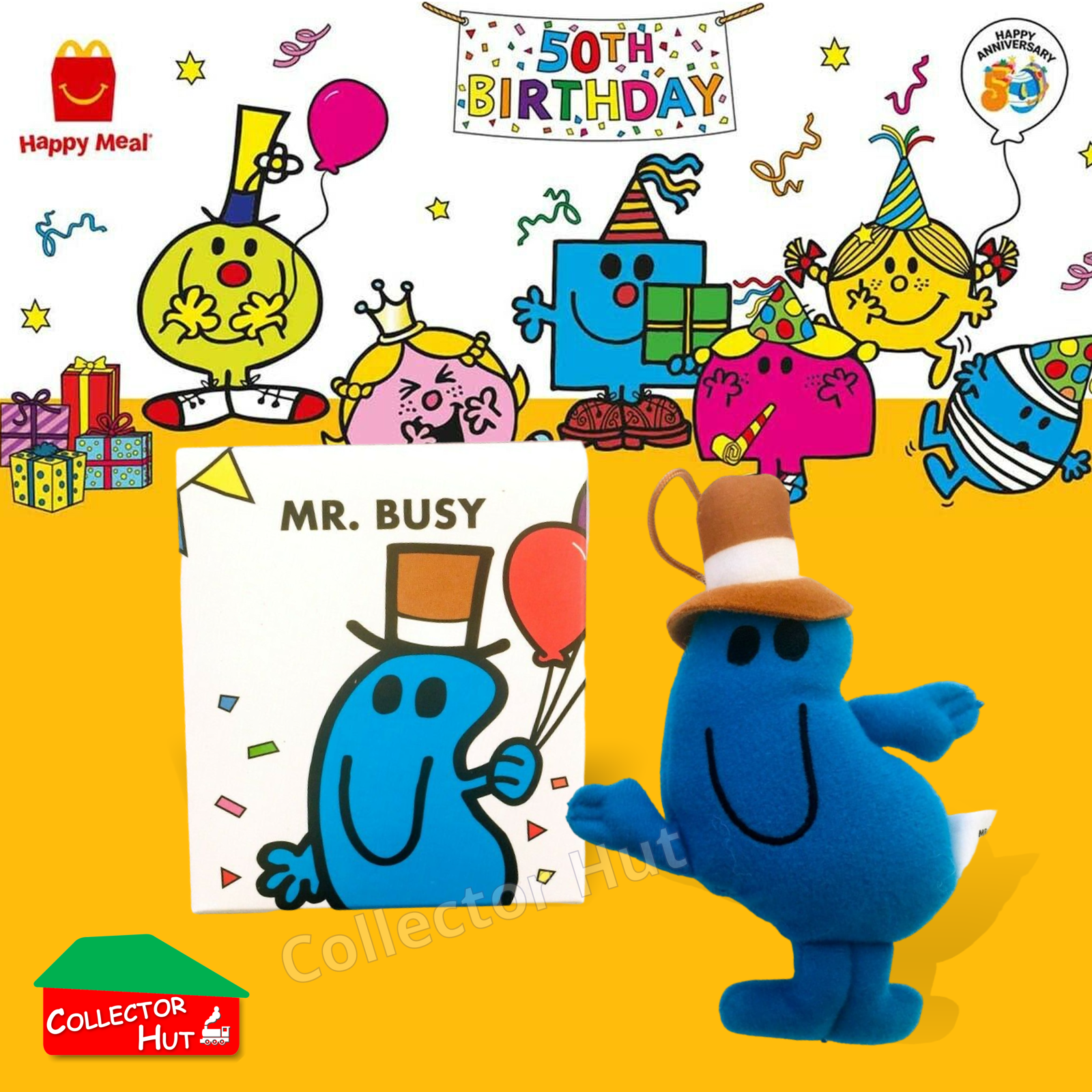McDonalds Happy Meal Mr Men Little Miss 2024 & 2021 50th Anniversary Plush Toys