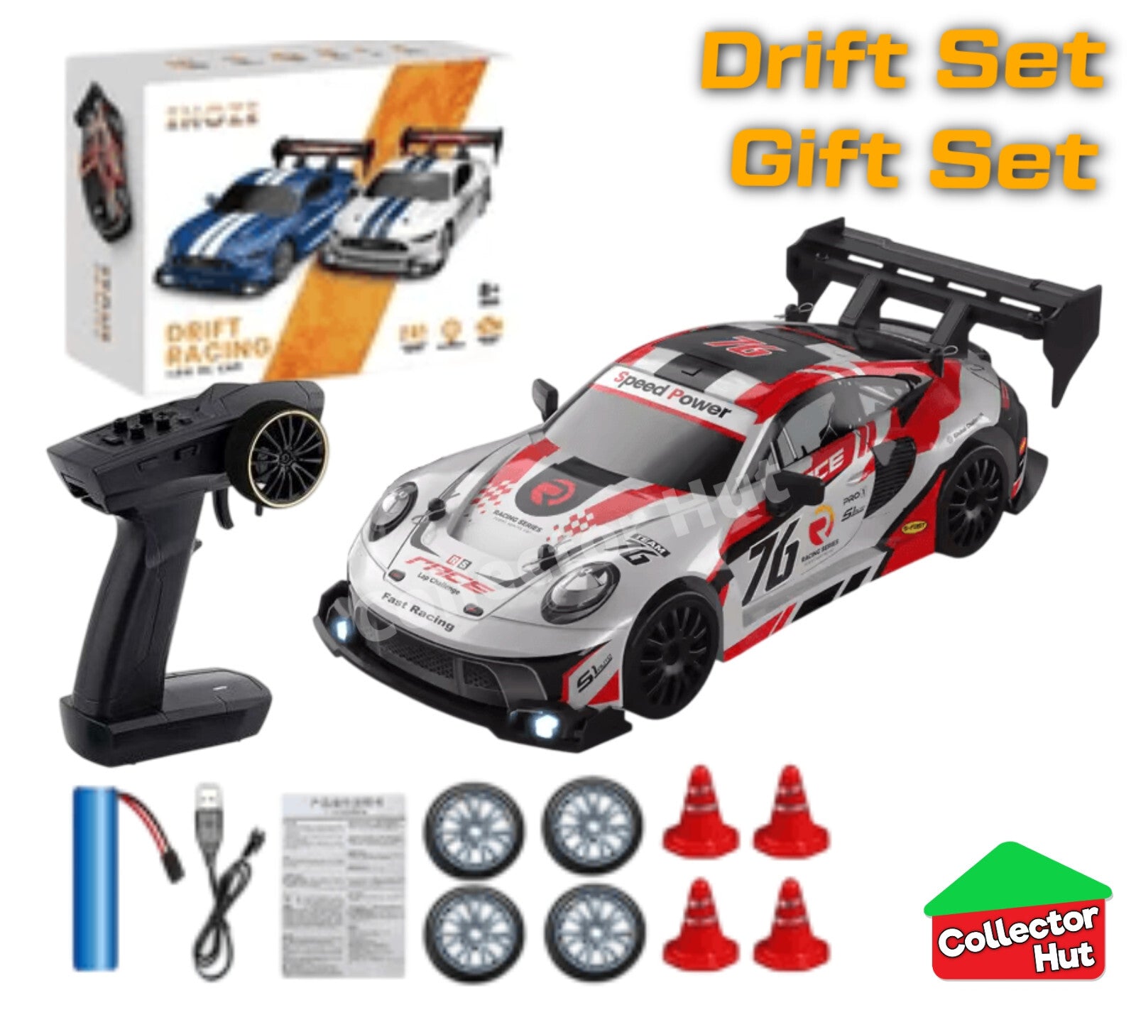 Drift RC Car 1:24 Scale High Speed Remote Control 4WD 2.4Ghz GIFT BOXED