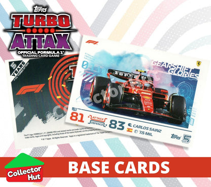 Topps Turbo Attax Formula 1 F1 2024 #1-166 Base Cards YOU CHOOSE