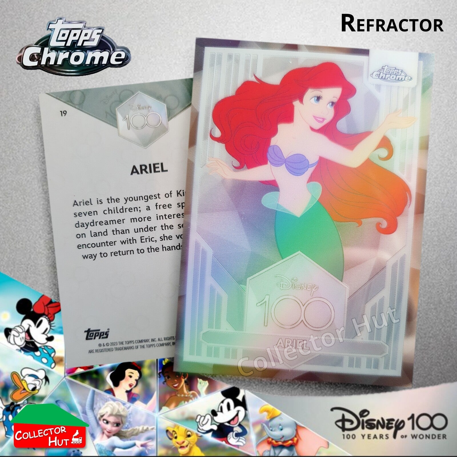 Disney 100 Topps Chrome 2023 REFRACTOR Cards 1-100 Pick Singles