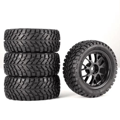 RC Model Wheels Tyres 12mm Hub 75mm x 32mm 46g 4pcs Set Car Truck