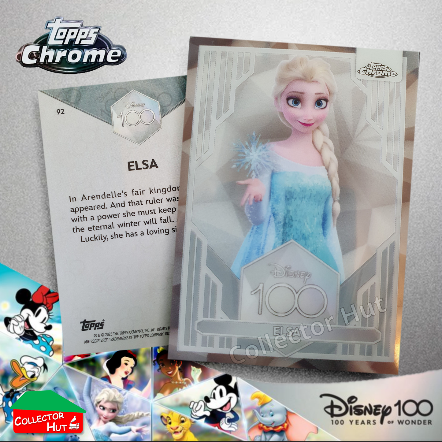 Disney 100 Topps Chrome 2023 Base Cards 1-100 Pick Singles to Complete Your Set